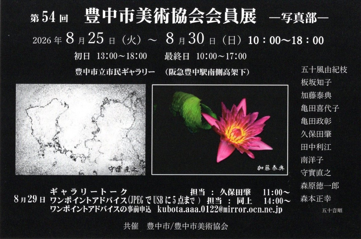 豊中市美術協会  会員展  写真部